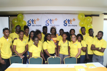 Miss Guyana World Lisa Punch and members of her Prevention of Teenage Suicide (POTS) Guyana team. 