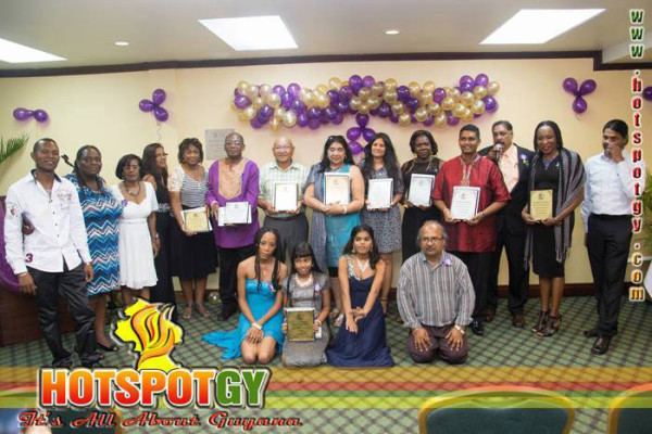 El Dorado honorees with The Caribbean Voice officials 