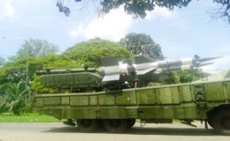 This photo taken from the Twitter account DarioGraffe are said to show the movement of missiles from the state of Bolívar to both Guyana and Brazil’s borders. 