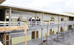  A section of the Kato Secondary School which is under construction in Region Eight (GINA photo/Nov 2014)