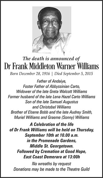 Frank Williams Death Announcement 6x2