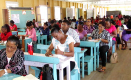 Participants at the J.C. Chandisingh Secondary School, Region Six (GECOM photo)
