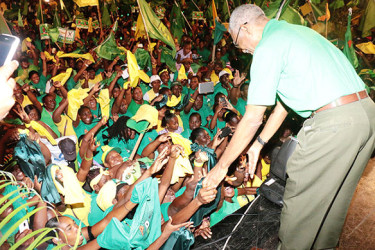 A coalition campaign rally