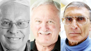 The 2015 Nobel Prize in Chemistry was won by Sweden’s Tomas Lindahl (left), Paul Modrich (centre) of the U.S. and Turkish-American Aziz Sancar. 