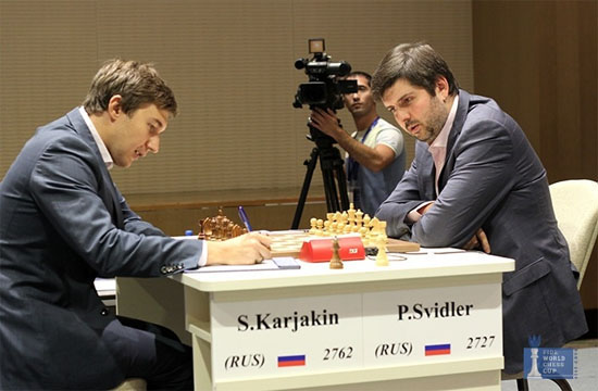 Hikaru Nakamura and Peter Svidler Editorial Stock Image - Image of