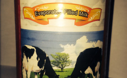 A can of evaporated milk that the Food and Drug Department says is deceptively labelled. 