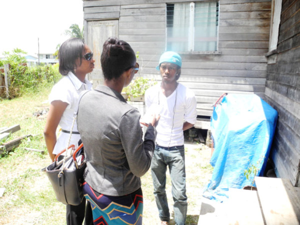 Stevin Marks speaks with this reporter and SKYE’s Youth Self Employment Manager Karen Raphael at his Sophia home.