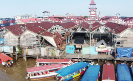 The dilapidated Stabroek Market Wharf