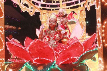 The Bath Sri Krishna Mandir float last year 