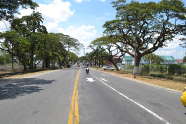 A spruced up Vlissengen Road between Castellani House and the Guyana Zoological Park 