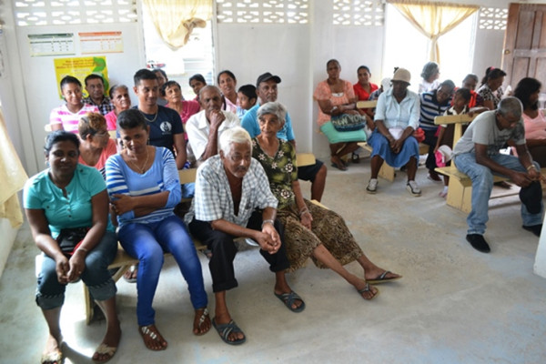 A section of the beneficiaries at the Leguan Cottage Hospital, Region Three (GINA photo)