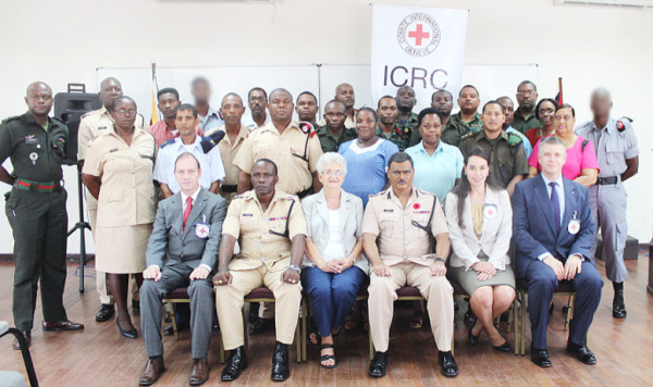 The trainers with members of the police force (Police photo)
