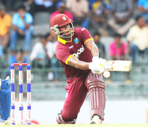 The West Indies were indebted to opener Johnson Charles’ 83 for their total of 214 all out in yesterday’s second ODI although the total proved to be woefully inadequate in the end. (Photo courtesy of WICB media) 
