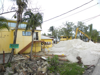 Signs of the major work that had been going on at the site (Ministry of Public Infrastructure photo)