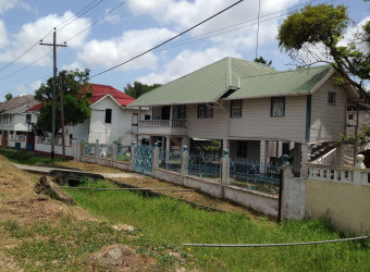 Old-fashioned houses in the village 