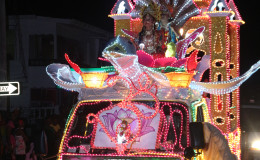 Bath Shri Krishna Mandir’s float at last evening’s Diwali Motorcade hosted by the Guyana Hindu Dharmic Sabha