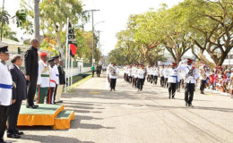 President David Granger during the March-Past (GINA photo)