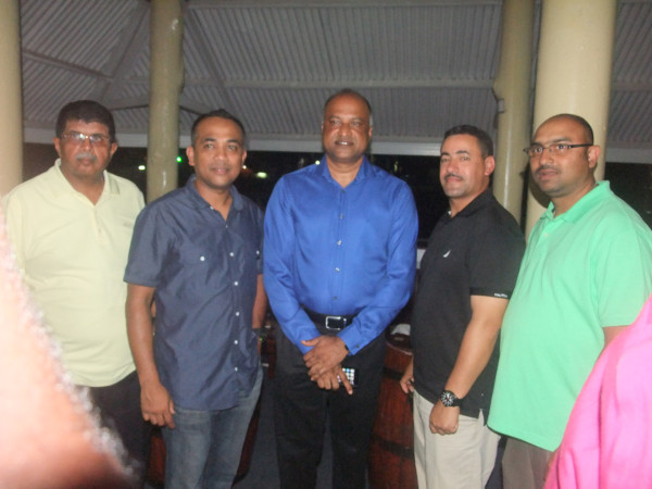 Commissioner of Police Seelall Persaud (centre) with members of the visiting NY team (Police photo)