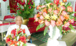 Compton Young In 2010 surrounded by his floral creations