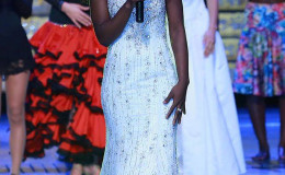 Miss Guyana Lisa Punch (stage front) at the Miss World Talent competition (Miss World photo)
