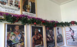 Framed photos of some of the honorees lining the walls of the Andrew ‘Sixhead’ Lewis Boxing Hall of Fame. Guyana first world champion, Andrew Lewis, the nation’s lone Olympic medalist, Michael Parris, Wayne ‘Big Truck’ Braithwaite, Leon ‘Hurry Up’ Moore, Gwendolyn ‘Stealth Bomber’ O’Neil, Shondell ‘Mystery Lady’ Alfred, ‘Vicious’ Vivian Harris, Peter Abdool and brainchild of the HOF and former boxer turned journalist, Michael Benjamin are some of the individuals that have been honored with framed photos so far.
 