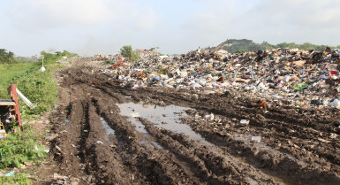 Part of the Lusignan landfill 