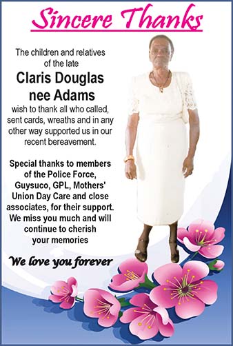 Claris Douglas nee Adams
