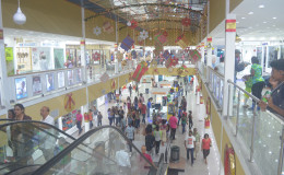 Shoppers at Giftland Mall