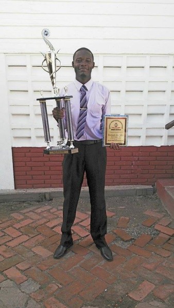 Rodwell Sarrabo with his trophies