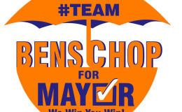 The Team Benschop symbol. Prospective candidate Mark Benschop says the umbrella represents the protection the Team Benschop council will offer citizens of the city, while the colour orange and slogan represents the relationship it hopes to build with Georgetown residents. 