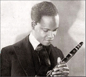 Rudolph Dunbar with his clarinet