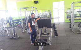 Ramnaresh Sarwan displays the interior of his new gym. (Clifton Ross photo)