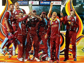 FLASHBACK! The West Indies team which won the T20 World Cup tournament in 2012.
