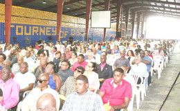 A section of the shareholders present at Banks DIH’s 60th Annual General Meeting yesterday (Photo by Keno George)
