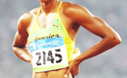 Jamaican sprinter Sherone Simpson
