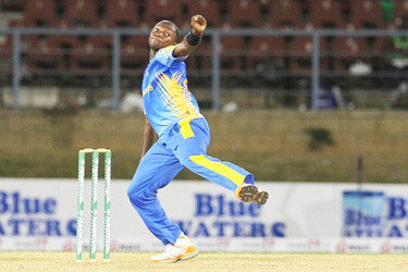 Fast bowler Fidel Edwards … claimed a four-wicket haul to lead Leo Lions to victory.  