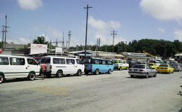  Parked minibuses (Stabroek News file photo)
