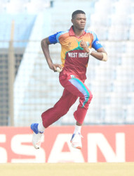 Fast bowler Alzarri Joseph destroyed the Fiji top order with a three-wicket burst.  
