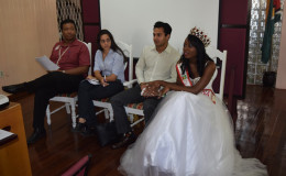 (l-r) Moderator, John Quelch, Project Officer SASOD; Caitlin Vieira, Psychologist and Addiction Specialist, Georgetown Public Hospital Corporation; Abdel Fudadin, Mental Health Researcher, CUSO International and Lisa Punch, President of the Prevention of Teenage Suicide (POTS) Organisation and Miss World Guyana.