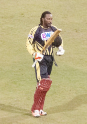 T20 superstar Chris Gayle retires after reaching three figures. (Orlando Charles photo) 