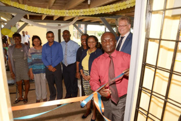 Opening of the EU-funded CAC in Berbice last year (File photo)