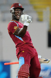West Indies T20 captain Darren Sammy made a cameo 48. 