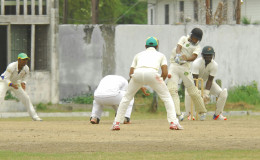 Action in the match yesterday
