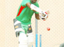 Robin Bacchus could make his four-day debut today against the Red Force and prepared himself with a good net session yesterday.
