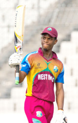 Shimron Hetmyer during the ICC Under-19 World Cup semi-final between West Indies Under-19 and Bangladesh Under-19 at Sher-e-Bangla National Cricket Stadium, Mirpur Dhaka yesterday. @ICC Photo