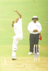 Fast-bowler Marlon Richards bowled well on the first day 