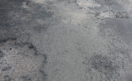 One of the badly deteriorated roads
