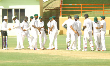  The Guyana Jaguars celebrate another resounding win (Photos by Orlando Charles) 
