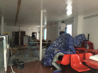 Renovation underway in the bottom flat of the Salt and Pepper Restaurant