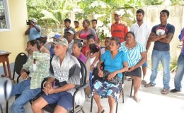 A section of the residents of Fort Island, who attended the meeting with Minister of Public Health, Dr. George Norton (GINA photo)